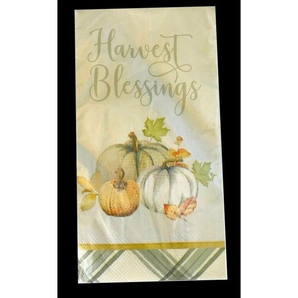 Thanksgiving Paper Napkins Towels Buffet Fall Harvest Blessings 40 Ct Decoupage